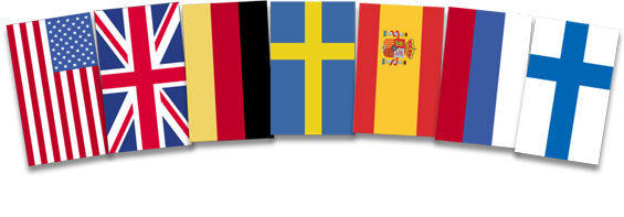 Monen maan lippuja